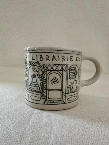 Tasse "Librairie / Café" avec imperfection