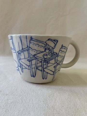 Tasse inédite "La partie de crib"